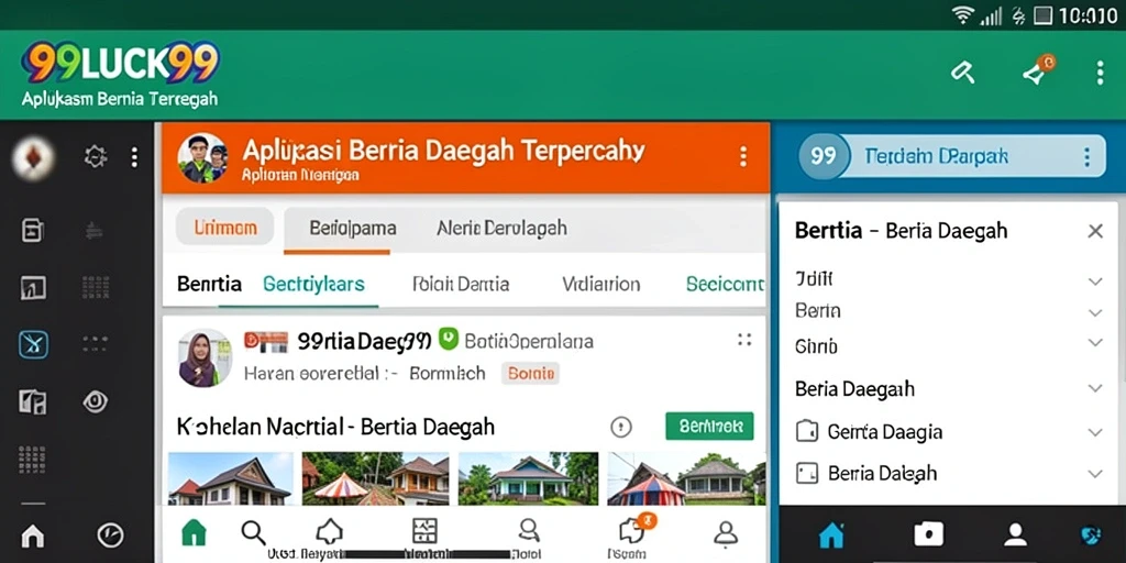 Tampilan antarmuka aplikasi 99LUCK99 yang informatif dan menarik.