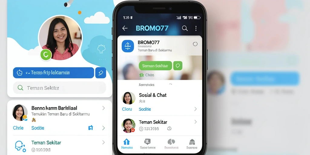 Antarmuka pengguna BROMO77 yang menarik dan intuitif untuk Teman Sekitar.